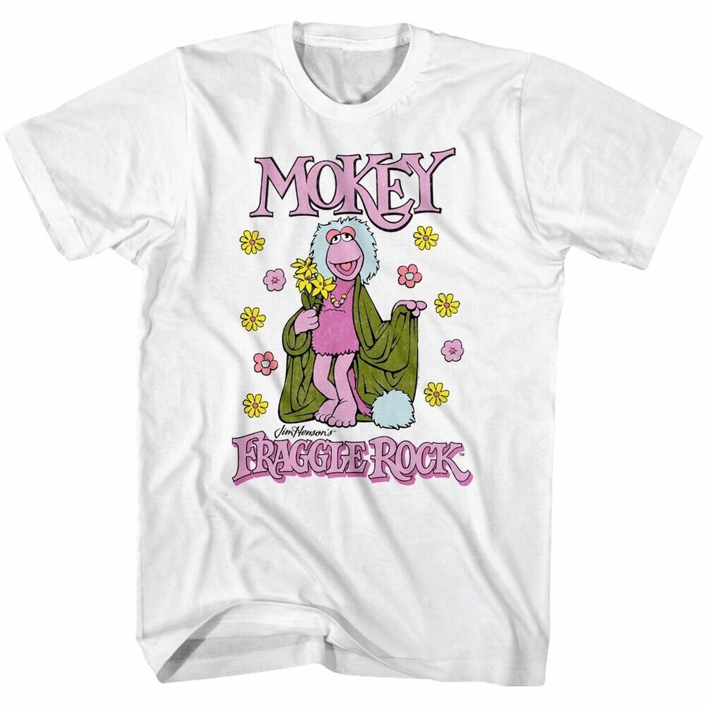 Fraggle Rock Mokey T Shirt Wonder Cave Hippy Flowers Jim Henson's 80s TV
